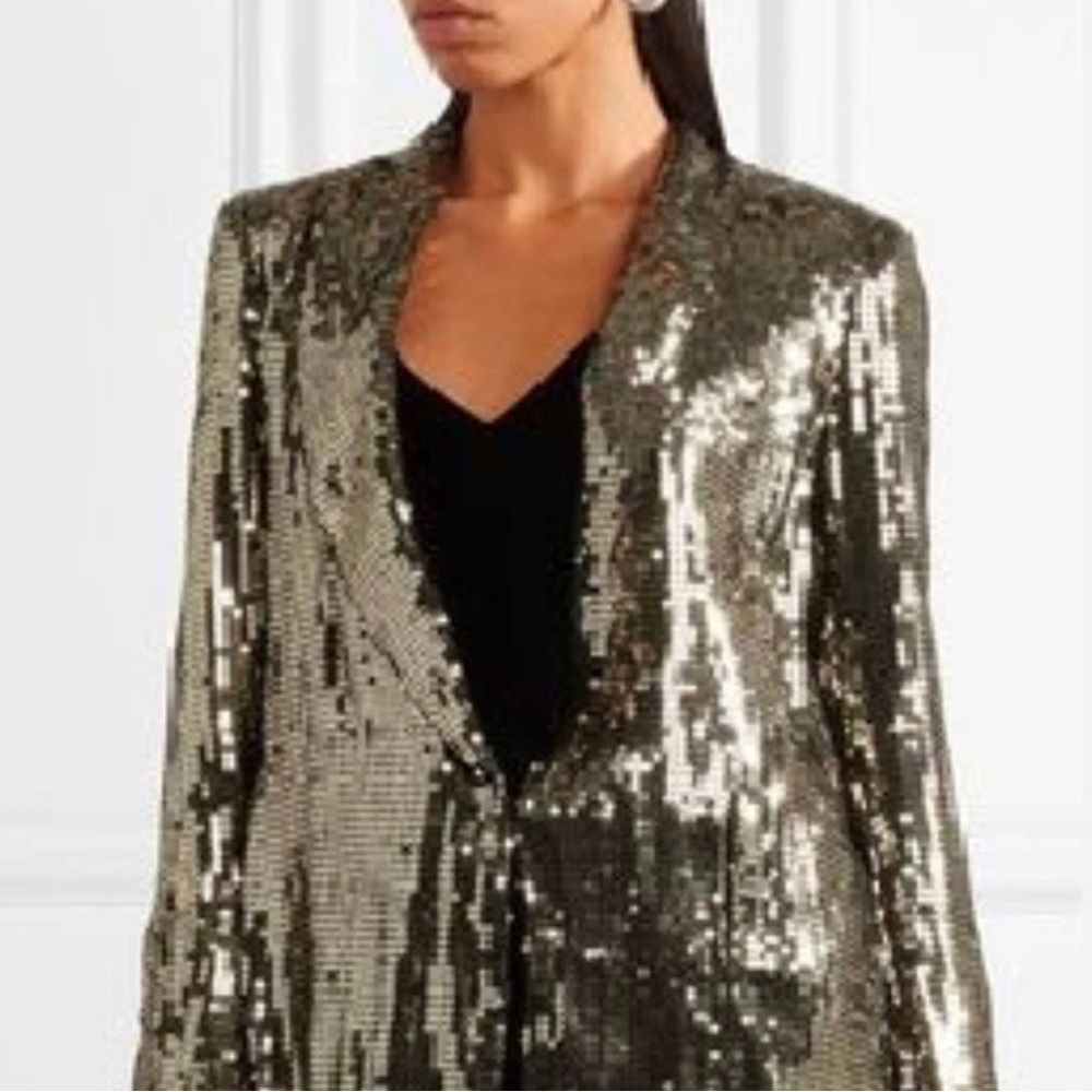 XS Alice + Olivia pewter blazer